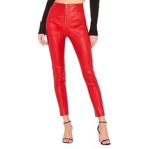 NBD Nova Leather Pant in Cabernet